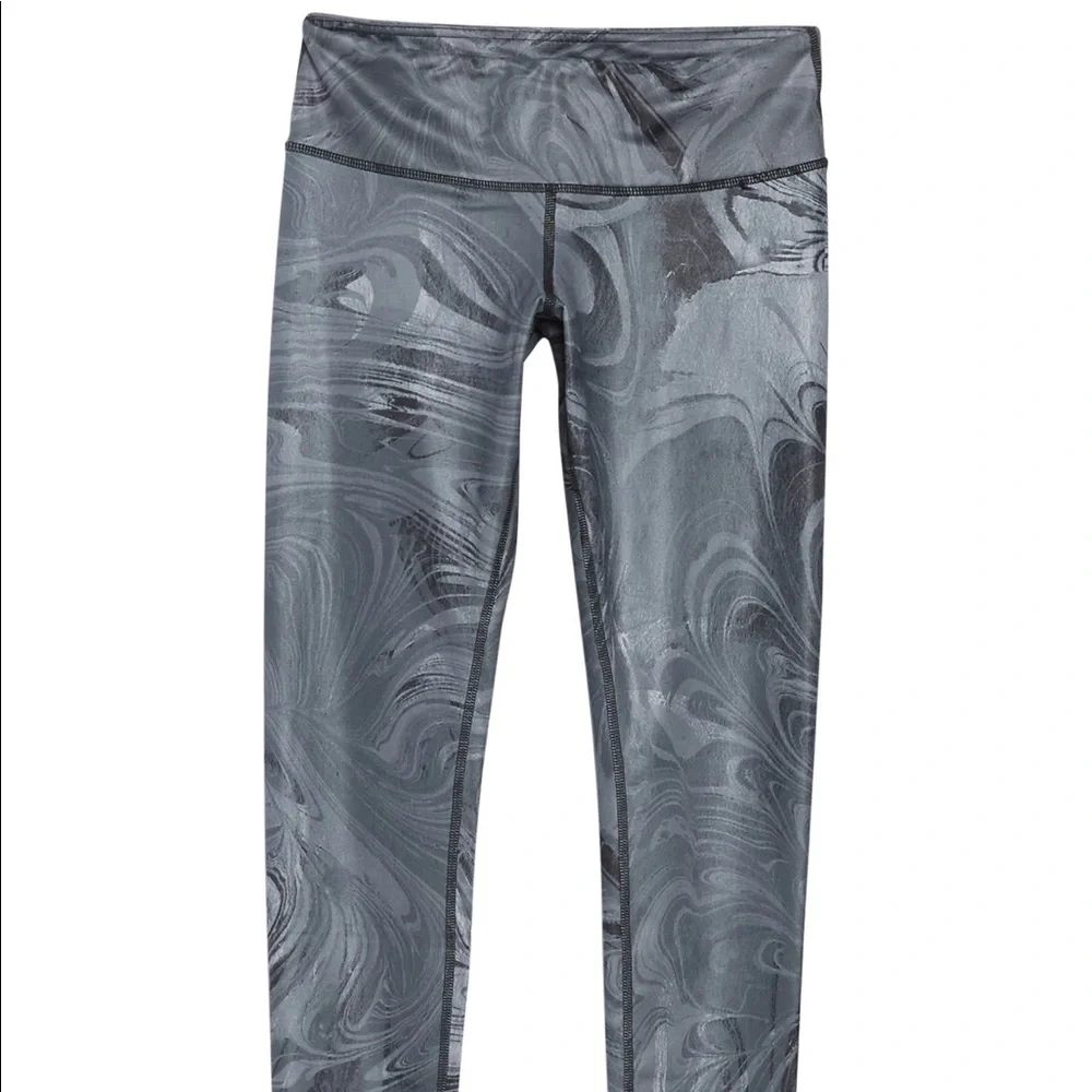 ALO YOGA Airbrushed Leggings - Black Marble Glossy